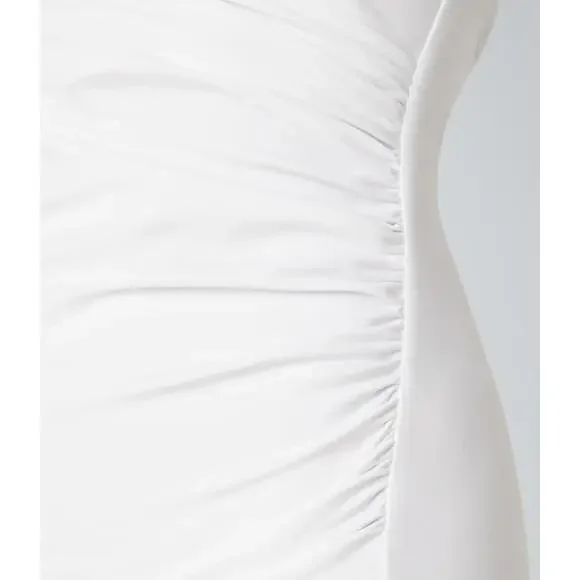 NWT Halara SoftlyZero Ruched Lace Up Bodycon Cool Touch Dress-UPF50+ White XS - Picture 7 of 11